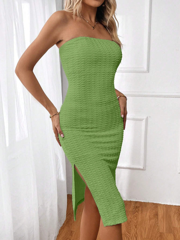 Barbie Split Tube Bodycon Dress