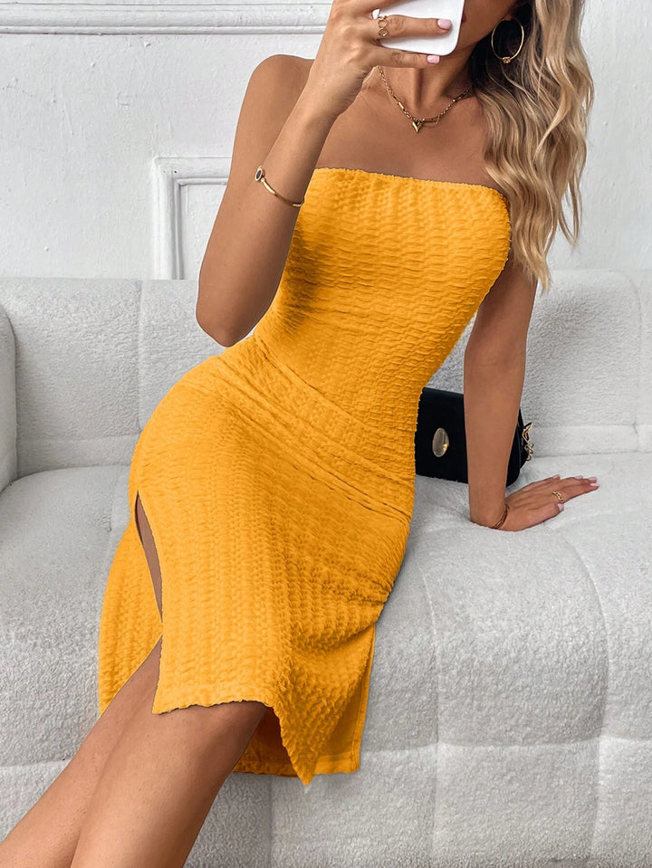 Barbie Split Tube Bodycon Dress