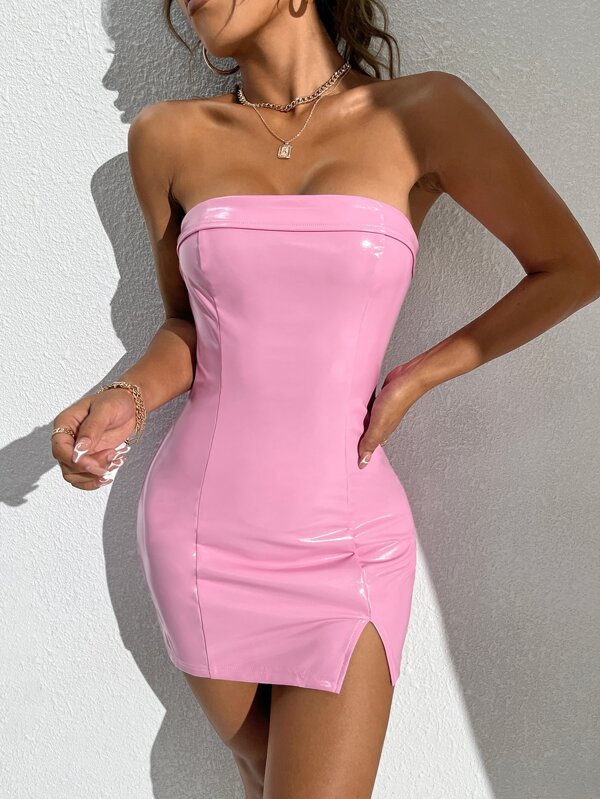 Barbie Split Hem Zipper Dress