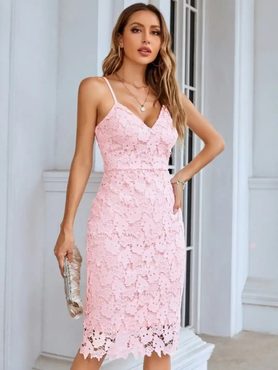 Barbie Split Lace Cami Dress