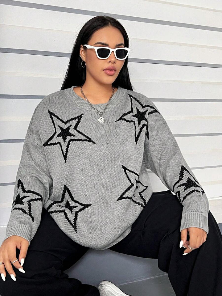 Star Pattern Elegant Sweater