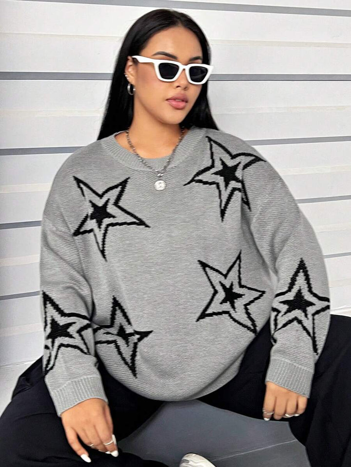 Star Pattern Elegant Sweater