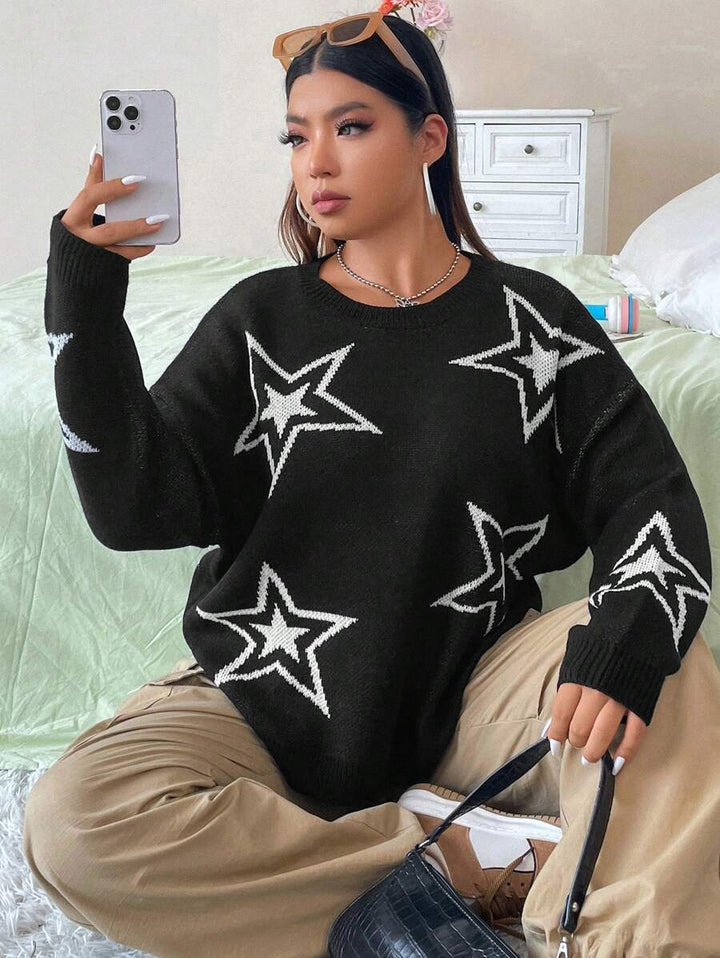 Star Pattern Elegant Sweater