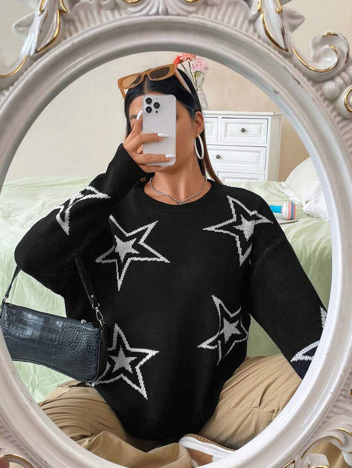 Star Pattern Elegant Sweater