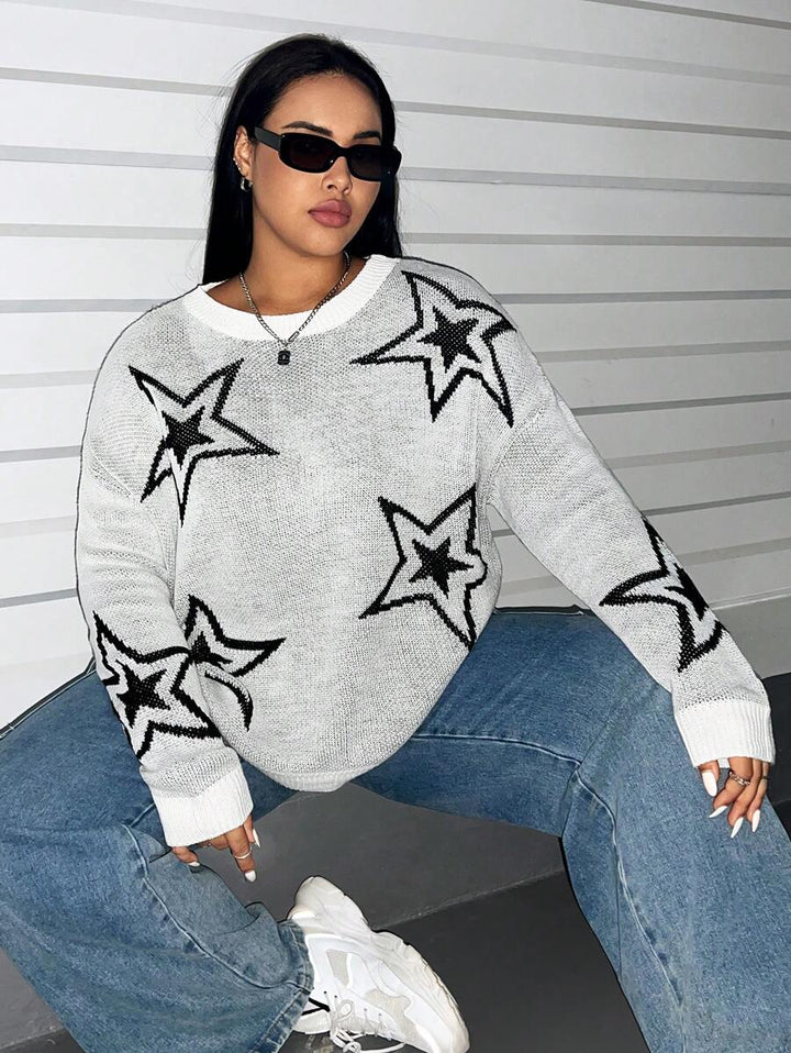 Star Pattern Elegant Sweater