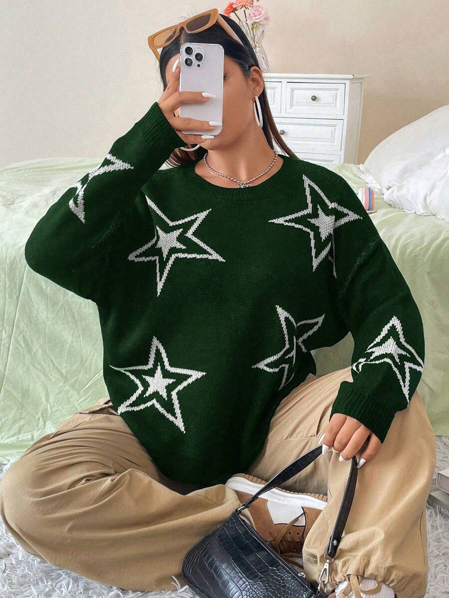 Star Pattern Elegant Sweater