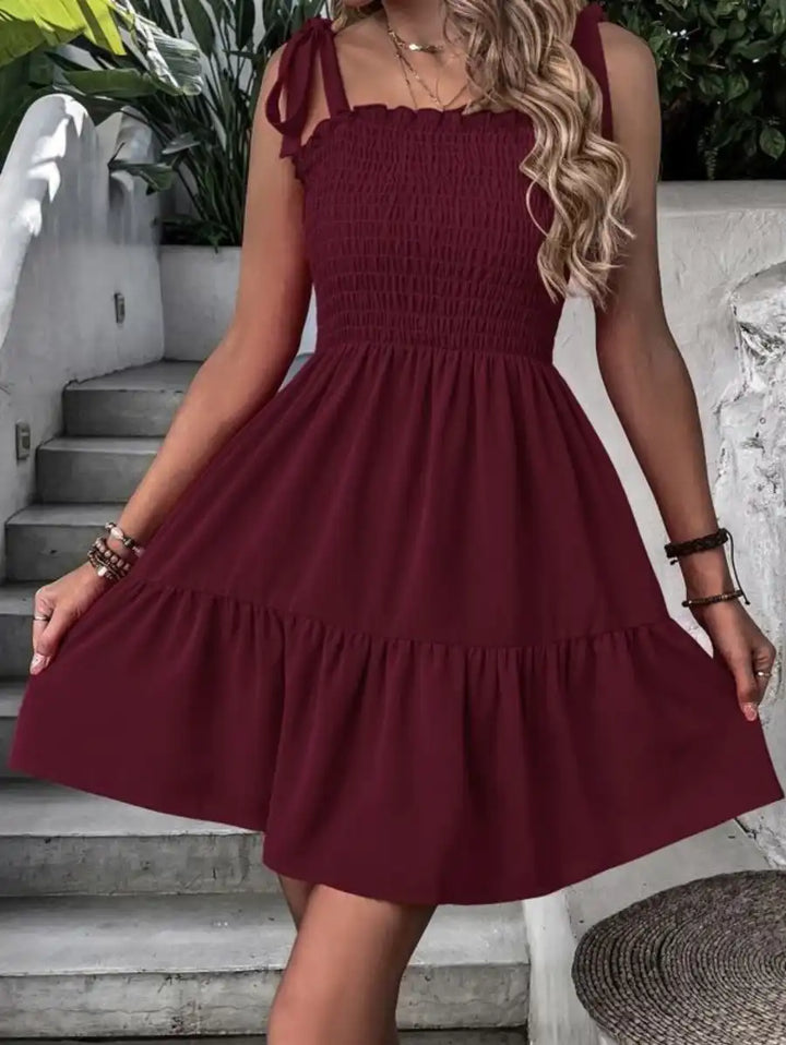 Cami-Kleid mit Rüschensaum