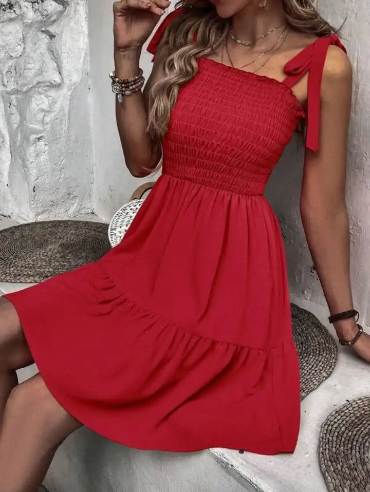 Cami-Kleid mit Rüschensaum