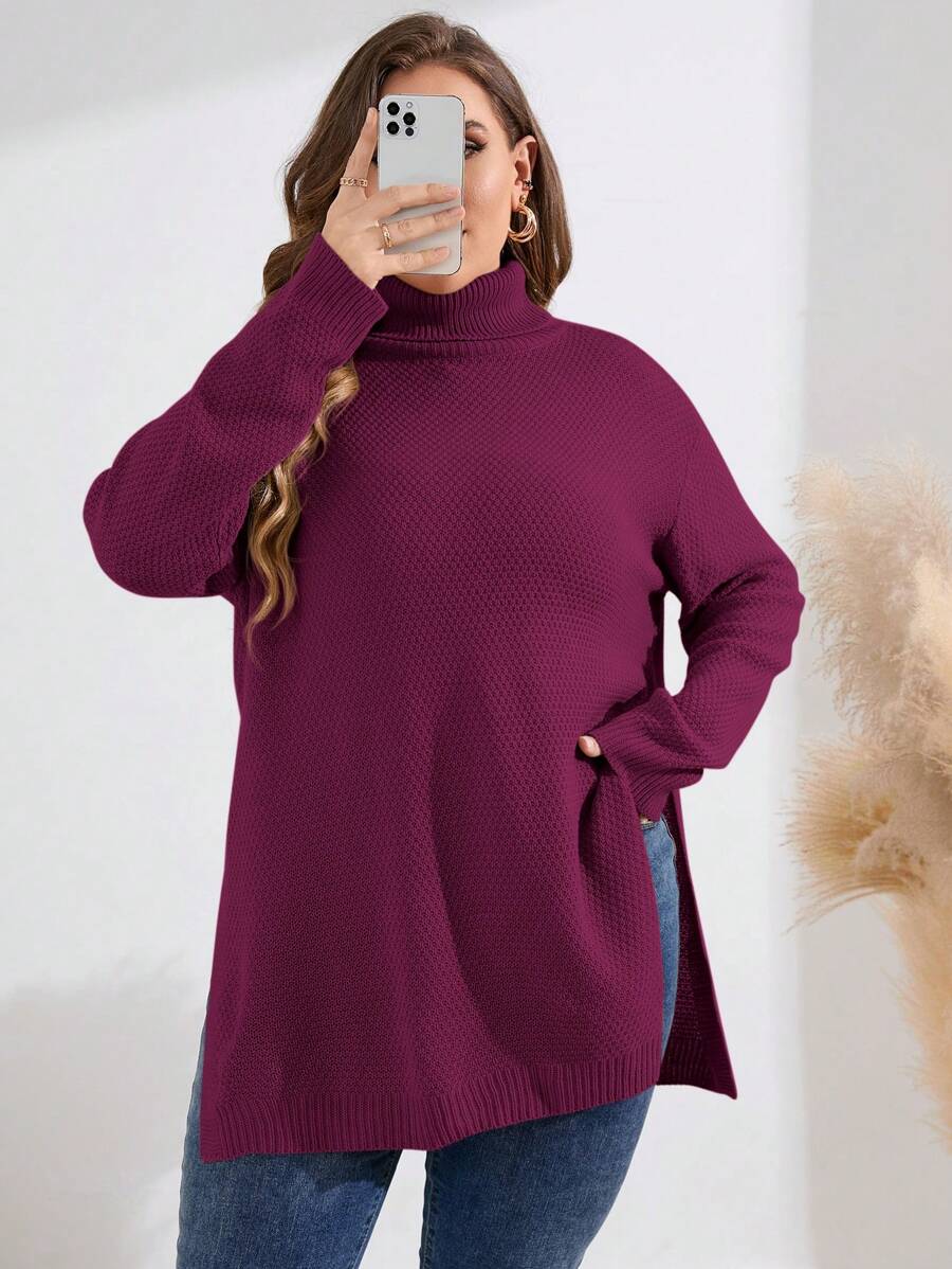 Pullovers Split Hem Sweater