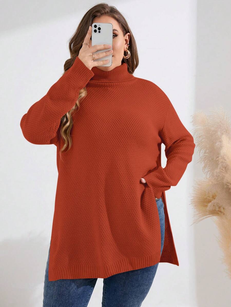 Pullovers Split Hem Sweater