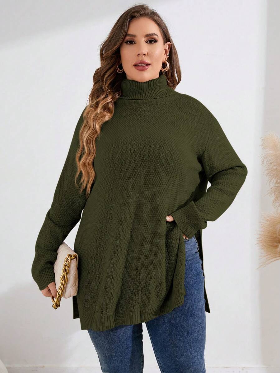 Pullovers Split Hem Sweater