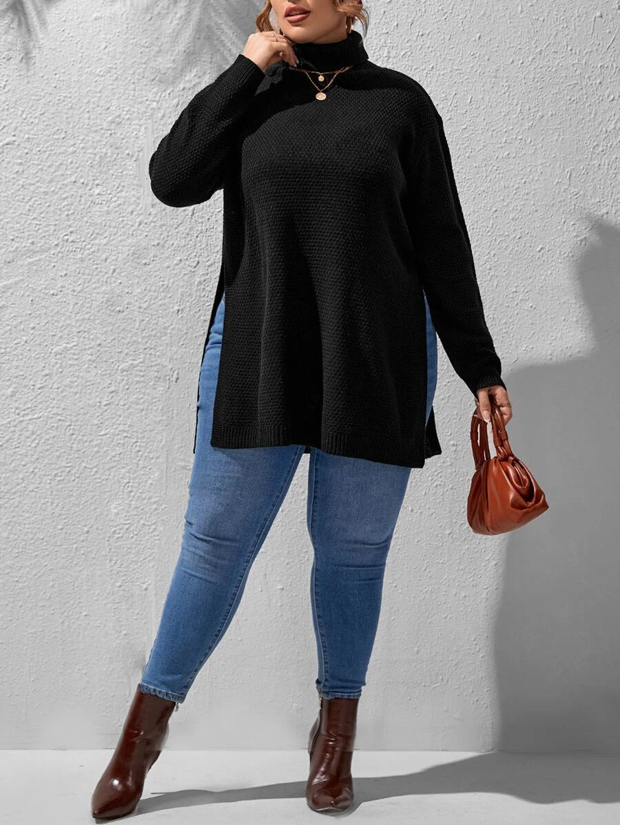 Pullovers Split Hem Sweater