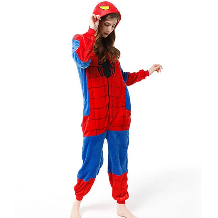 Warm Matching Cartoon Cosplay Family Jumpsuit Set