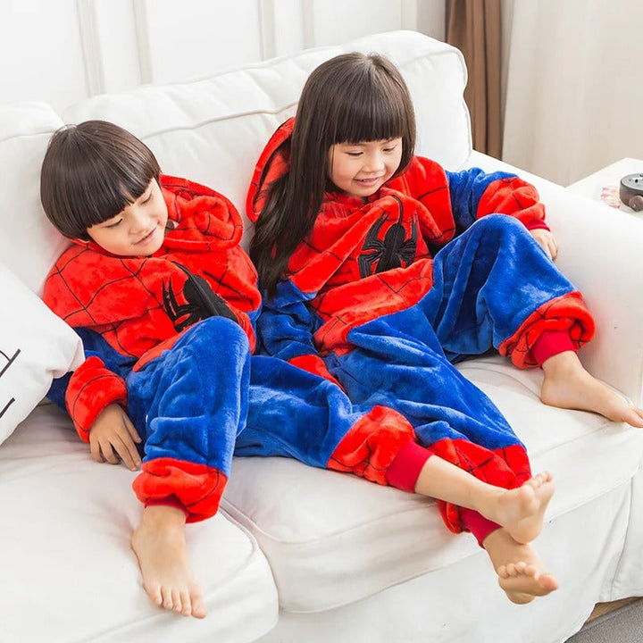 Warm Matching Cartoon Cosplay Family Jumpsuit Set