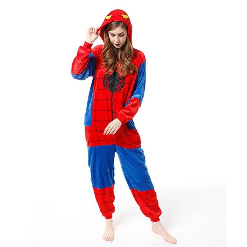 Warm Matching Cartoon Cosplay Family Jumpsuit Set