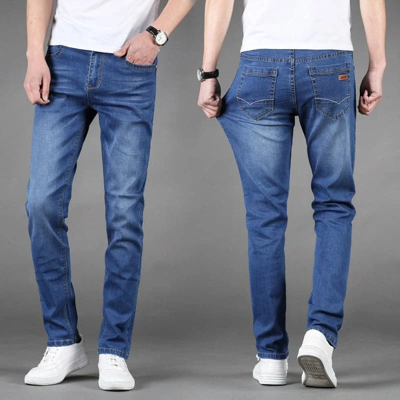 Stretch Jeans With Straight Legs