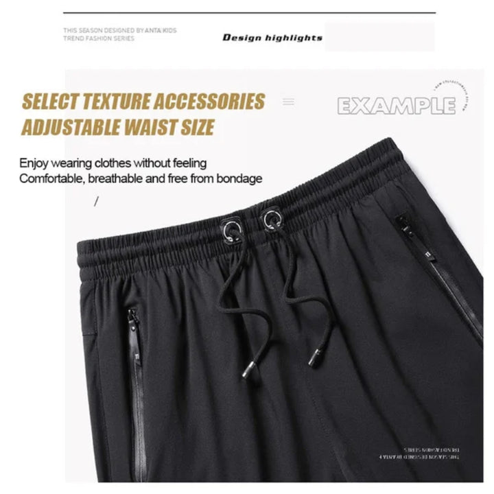 Short extensible en soie glacée grande taille pour hommes 