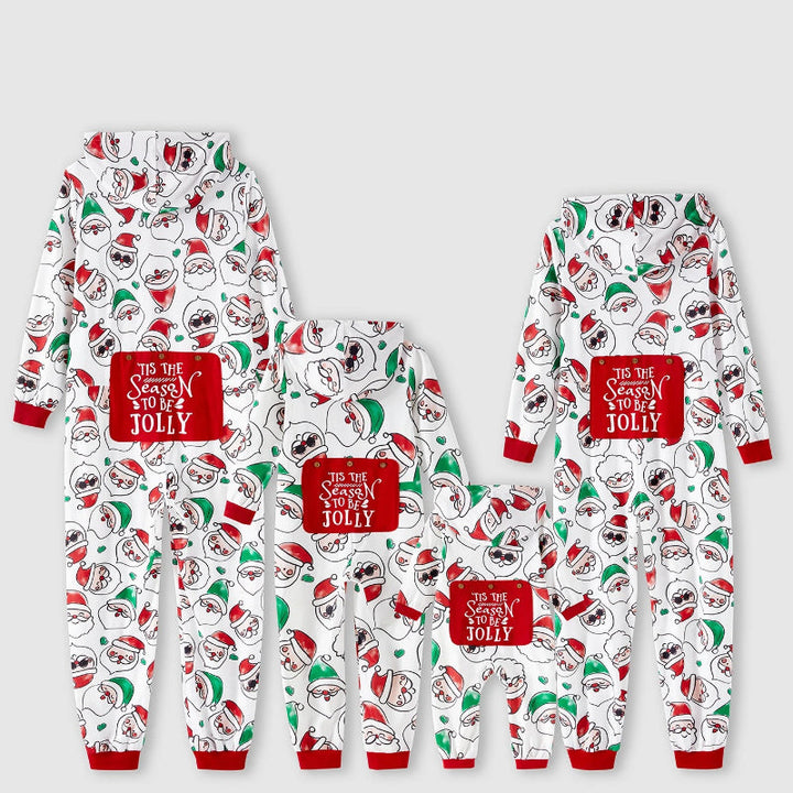 Christmas Matching Santa Claus Print Family Jumpsuit Set