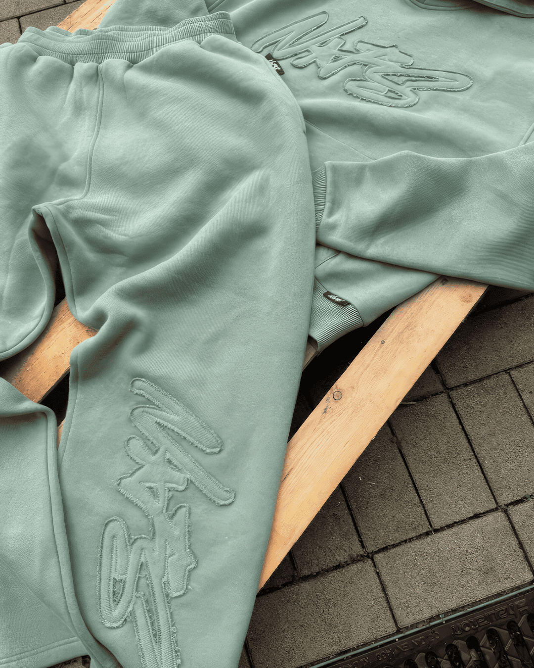 Embroidered Hoodie And Jogger Set