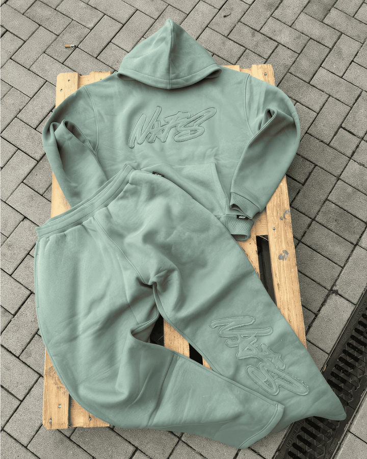 Embroidered Hoodie And Jogger Set