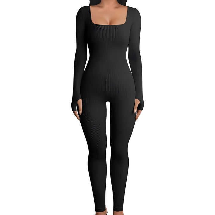 Cozy Long Sleeve Ribbed Jumpsuit