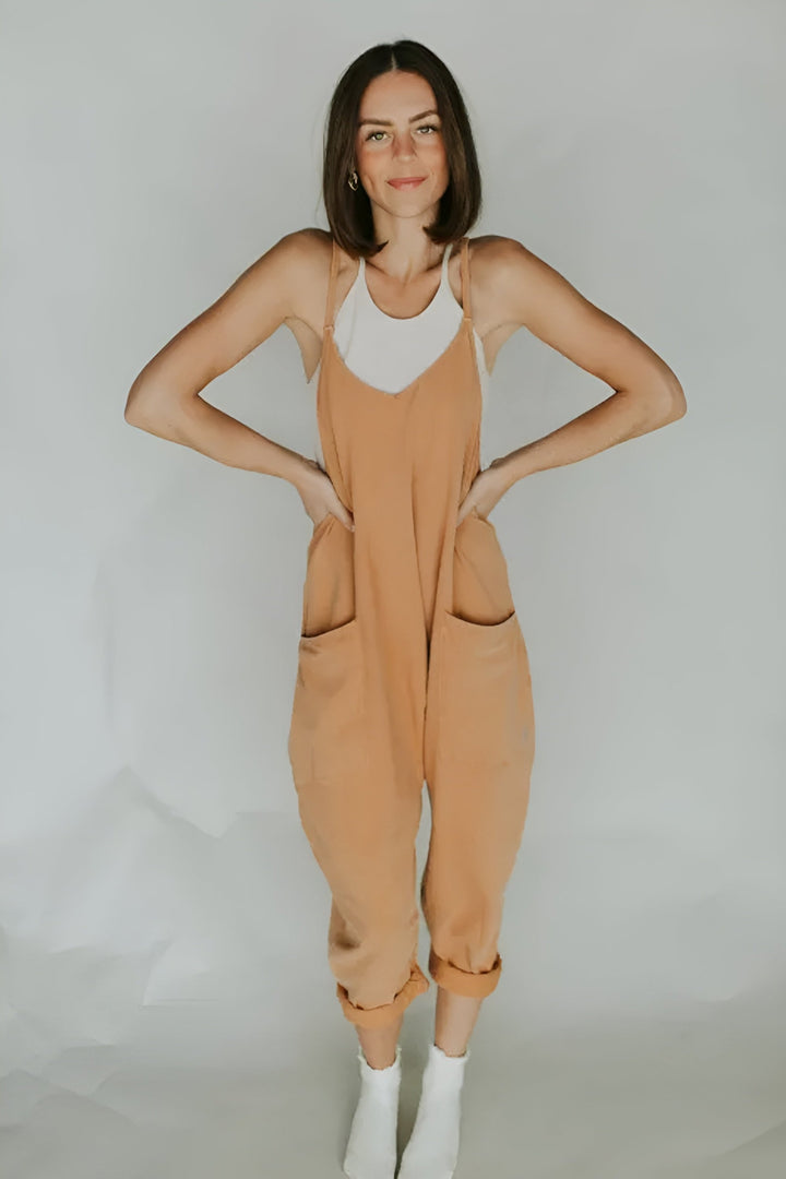 Cozy And Comfy Fit Jumpsuit With Pockets