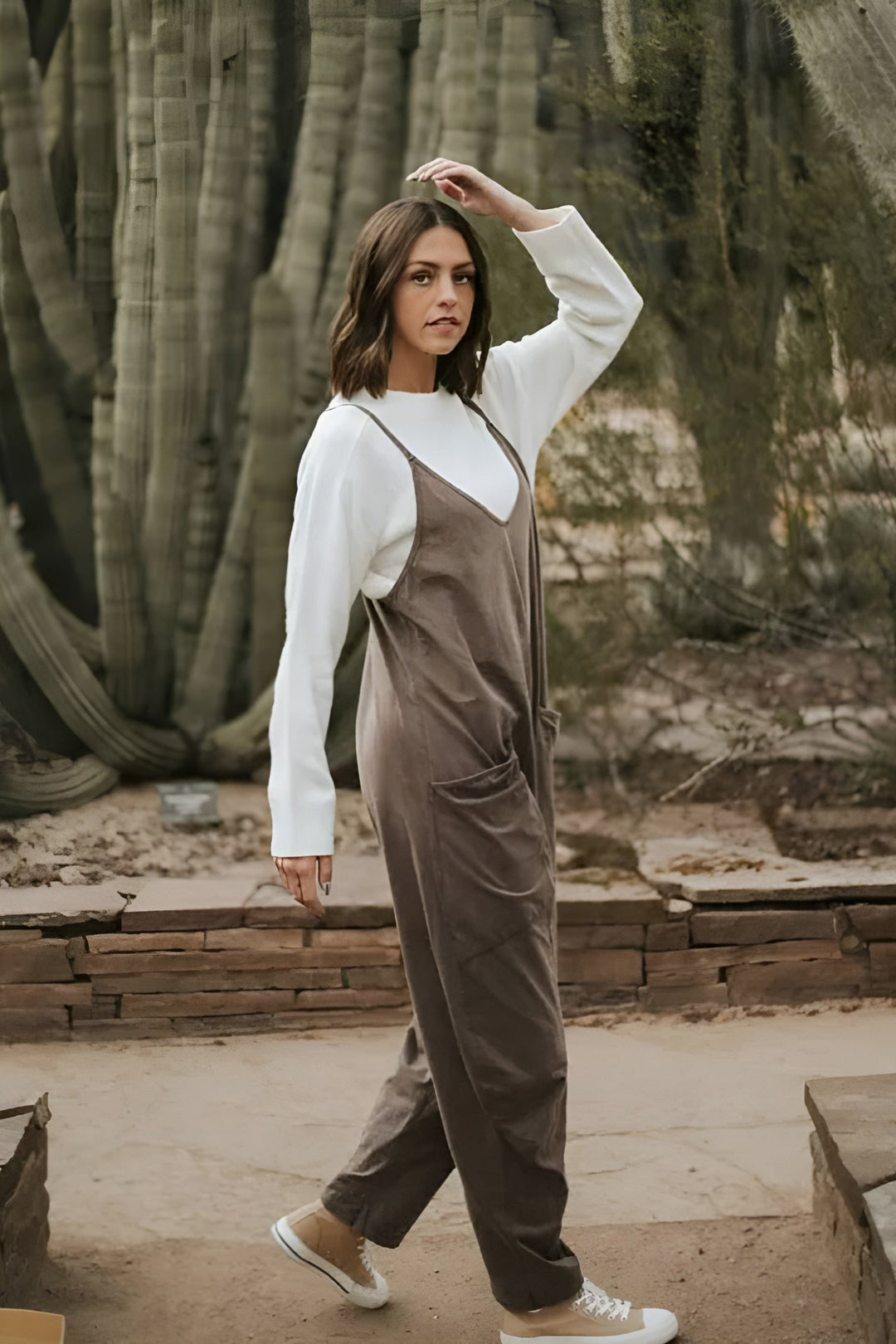 Cozy And Comfy Fit Jumpsuit With Pockets