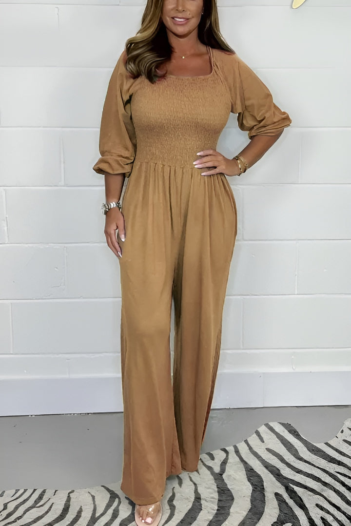 Stretchy And Comfy Solid Colored Jumpsuit