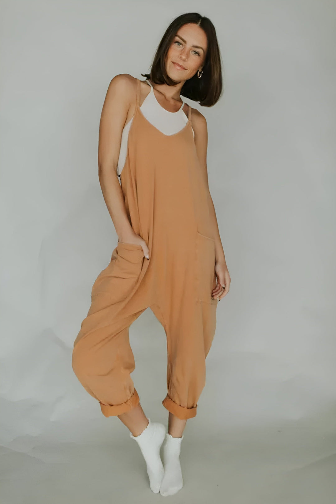 Cozy And Comfy Fit Jumpsuit With Pockets