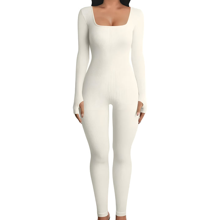 Cozy Long Sleeve Ribbed Jumpsuit