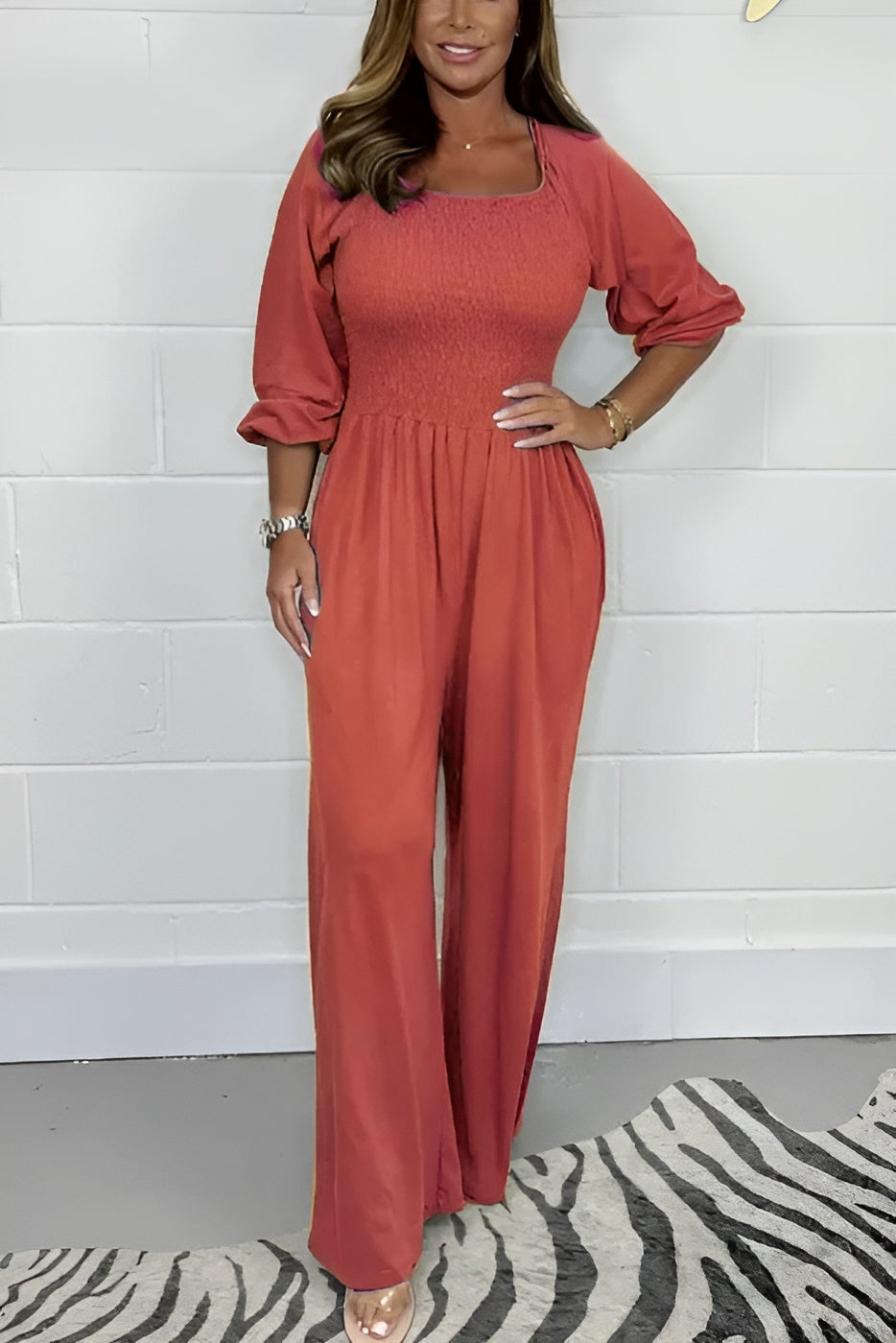 Stretchy And Comfy Solid Colored Jumpsuit