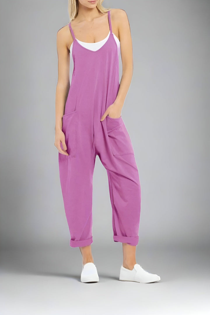 Cozy And Comfy Fit Jumpsuit With Pockets