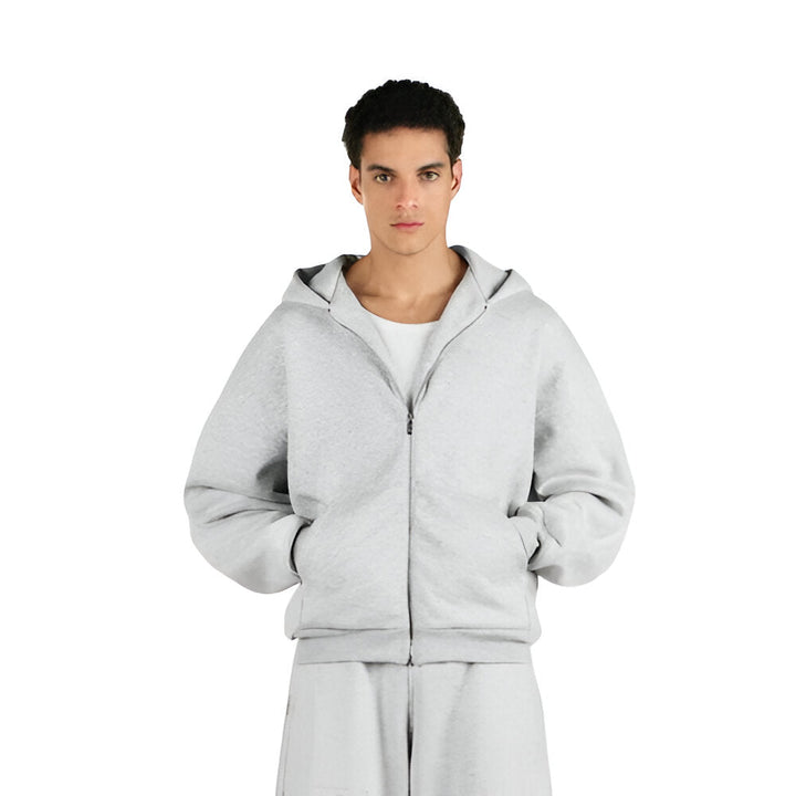 Zipper Hoodie And Sweatpants Set