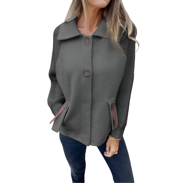 Buttoned Front Casual Knit Jacket