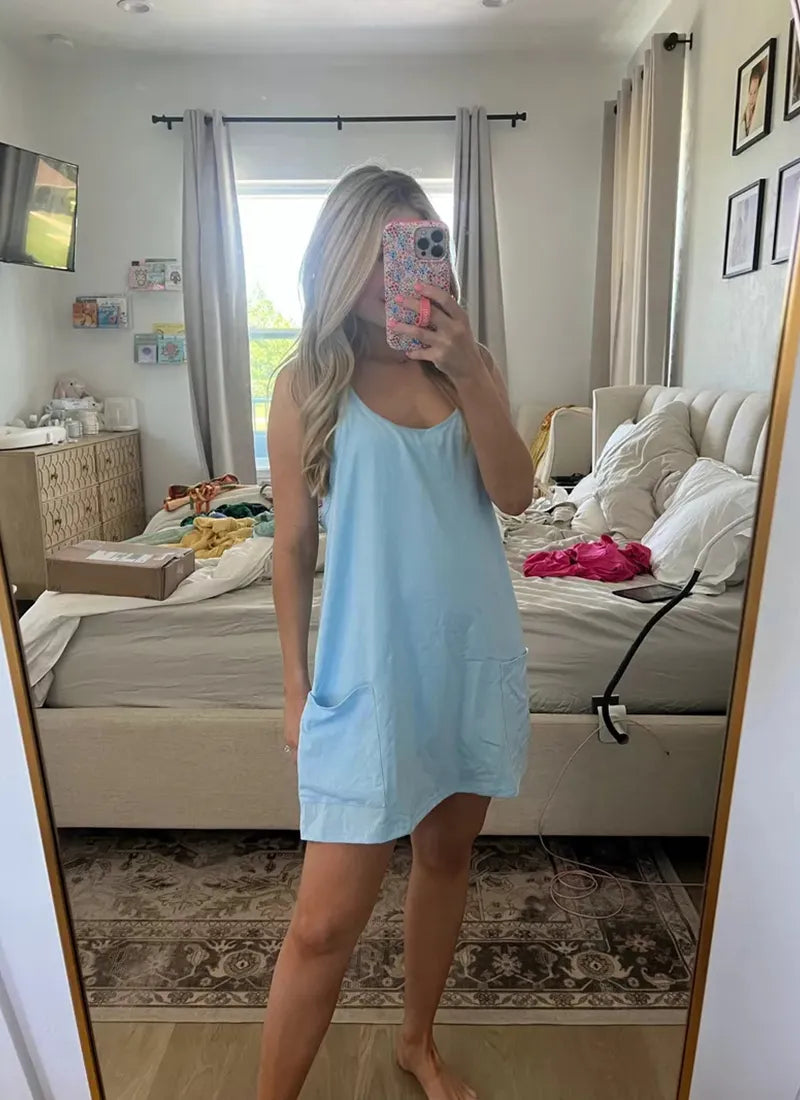 Wide Mini Dress