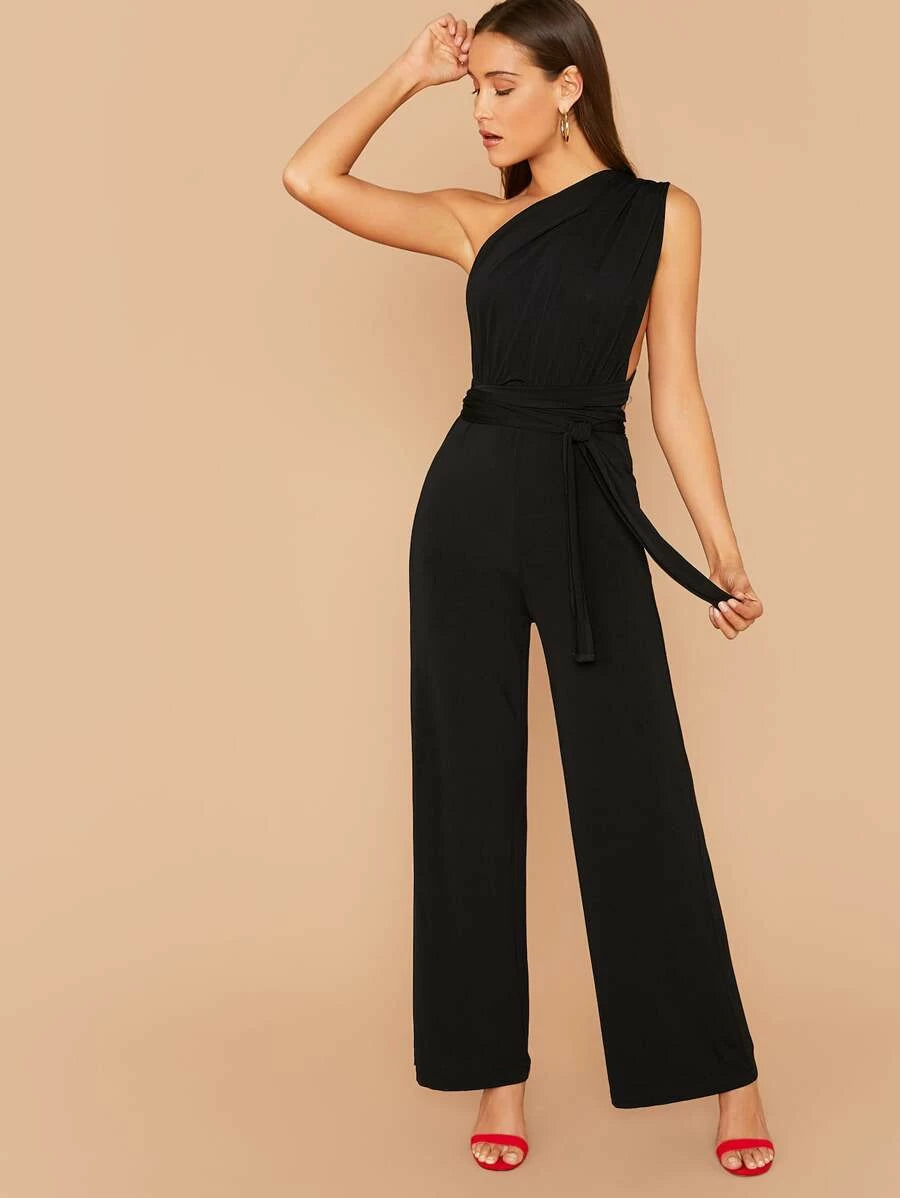 Multi Way Open Back Wide Leg Jumpsuit