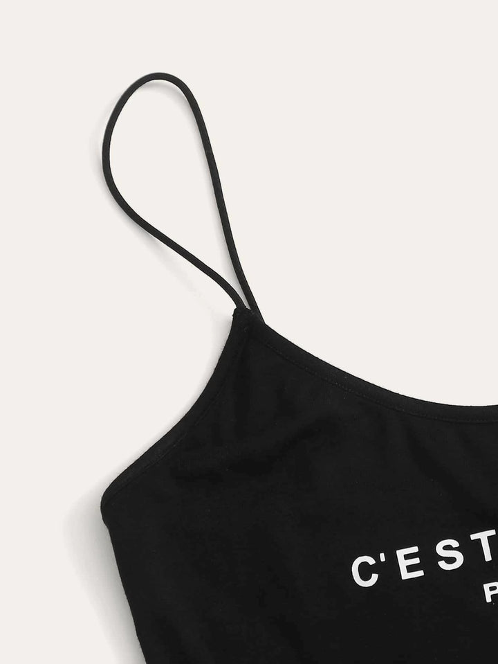 Paris Graphic Cami Bodysuit