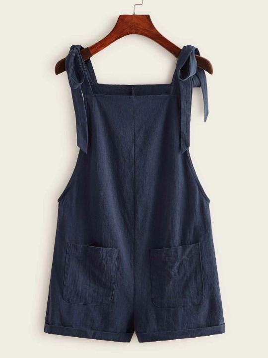 Pocket Patched Pinafore Romper