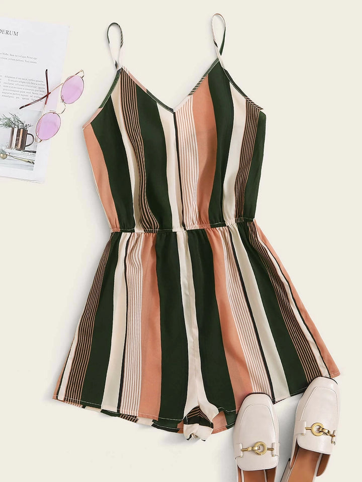 Colorful Striped Romper