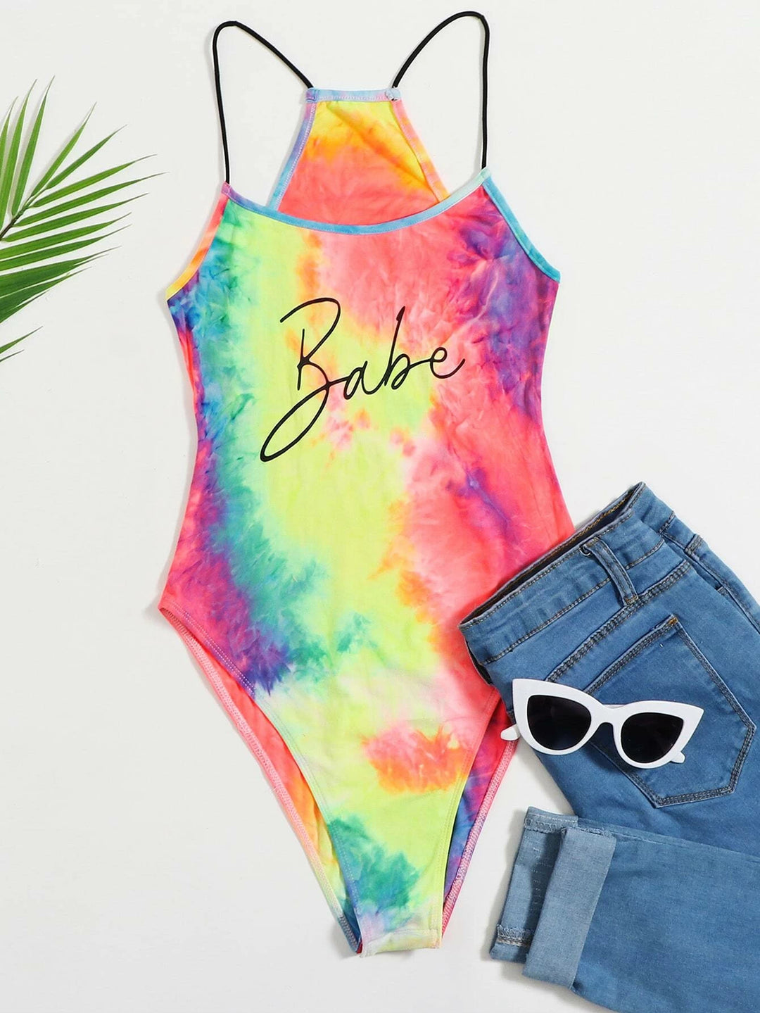 Graphic Tie Dye Cami Bodysuit