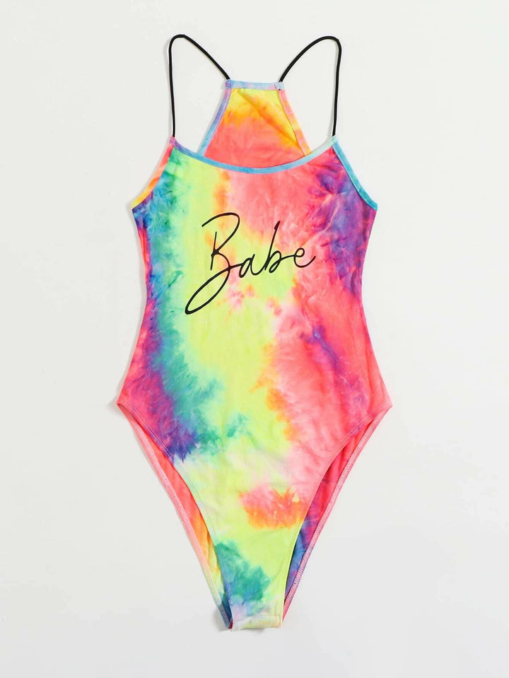 Graphic Tie Dye Cami Bodysuit