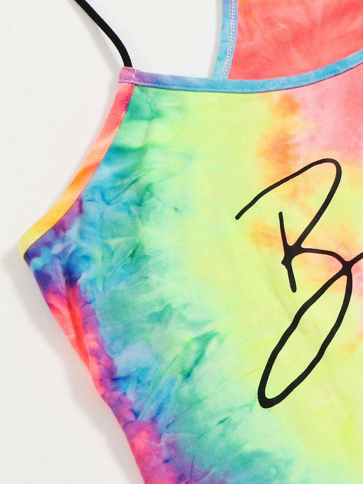 Graphic Tie Dye Cami Bodysuit