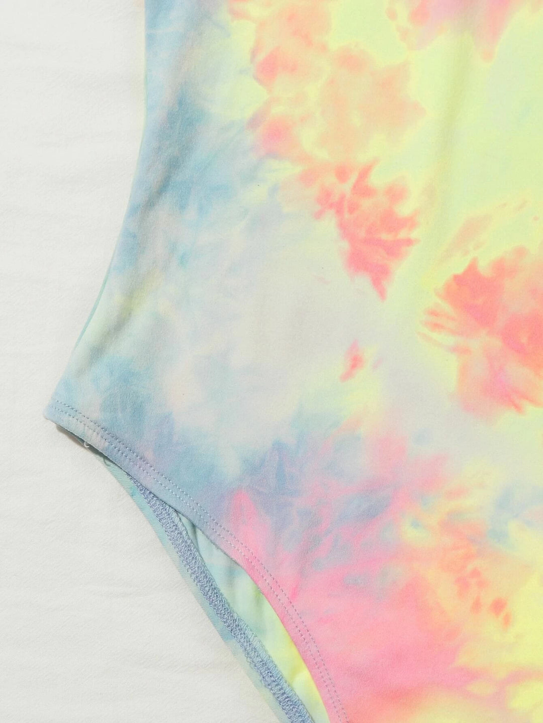 Letter Graphic Tie Dye Tank Bodysuit