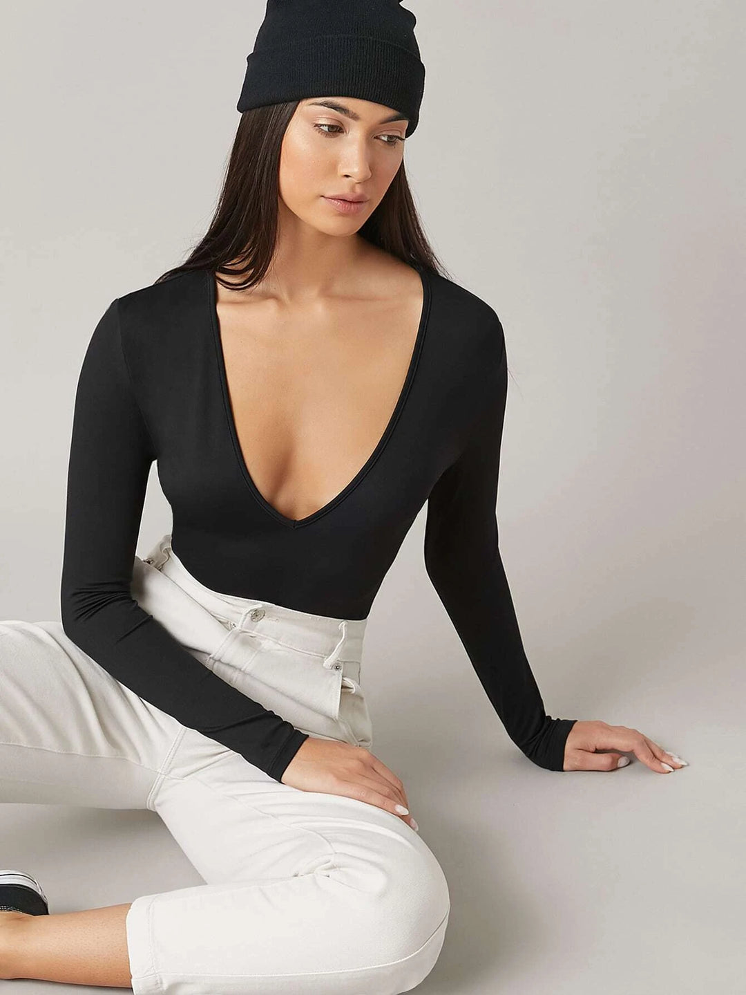 Short Sleeve Solid Fitted Bodysuit