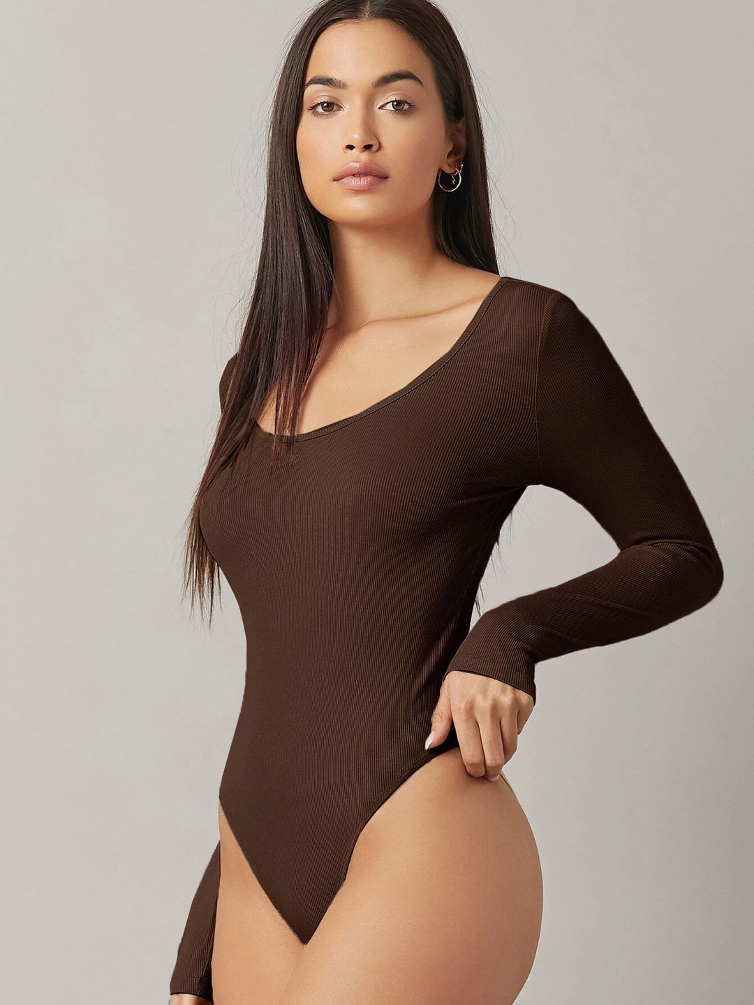 Form Fitted Solid Colored Bodysuit
