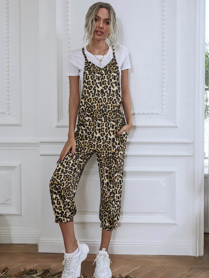 Cheetah Print Cami Jumpsuit