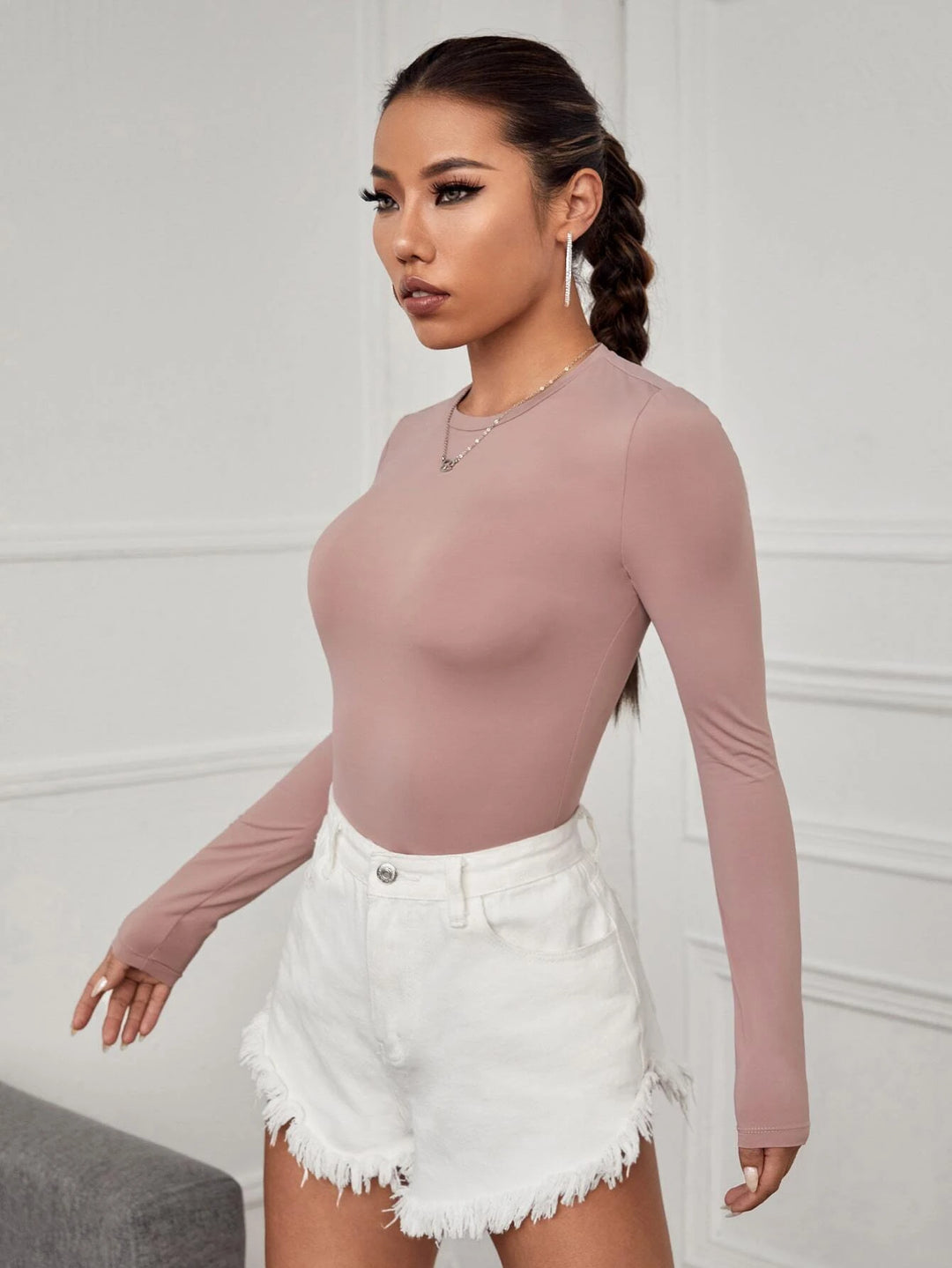 Solid Colored Form Fitted Bodysuit