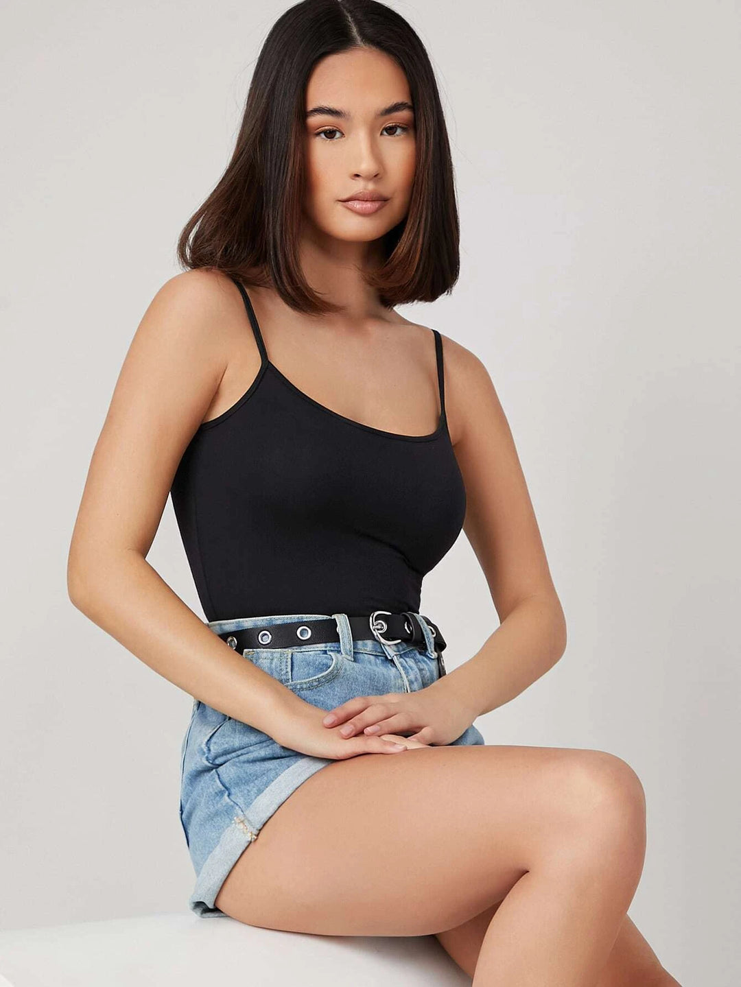 Solid Form Fitted Slip Bodysuit