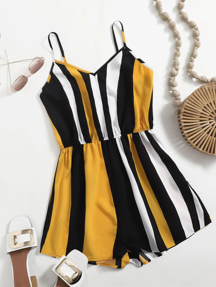 Striped Cami Romper