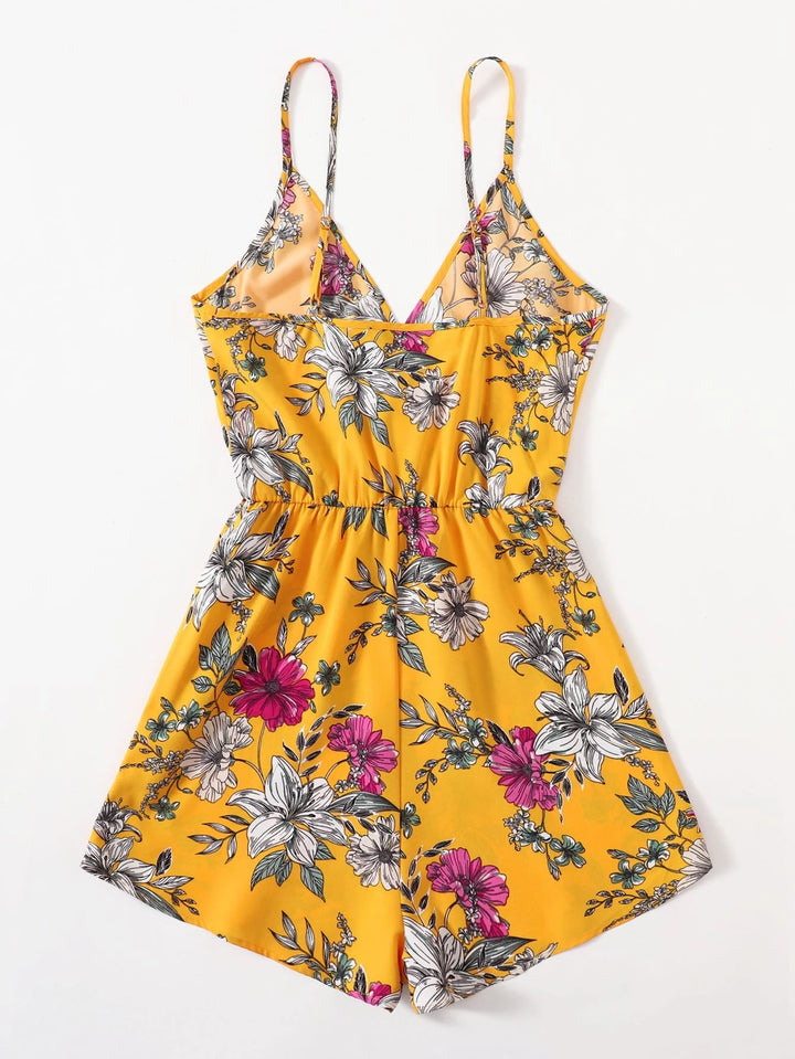 Floral Print Slip Romper